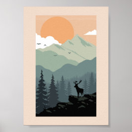 モンタナランドスケープアートヴィンテージ写真オールドエステティック ポスター