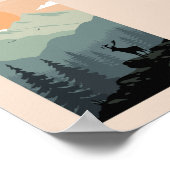 モンタナランドスケープアートヴィンテージ写真オールドエステティック ポスター (角)