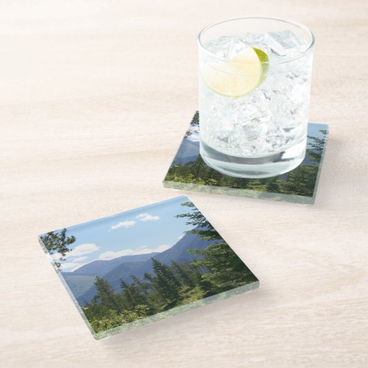 モンタナランドスケープシーニックビュー ガラスコースター (アングル)