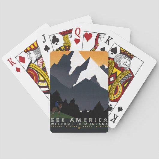 モンタナランドスケープ未編集ヴィンテージ写真旧 トランプ (裏面)