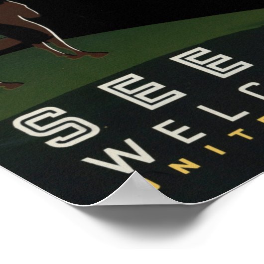 モンタナランドスケープ未編集ヴィンテージ写真旧 ポスター (角)