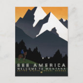 モンタナランドスケープ未編集ヴィンテージ写真旧 ポストカード (正面)