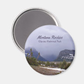 モンタナロッキーズグレイシャーナショナルパークランドスケープ マグネット (正面/裏面)