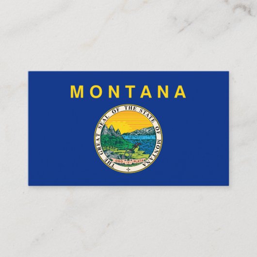 モンタナン国旗とシール、モンタナ国旗 名刺 (正面)