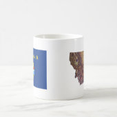 モンタナン国旗+地図マグカップ コーヒーマグカップ (中央)