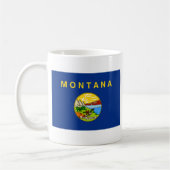モンタナン国旗+地図マグカップ コーヒーマグカップ (左)