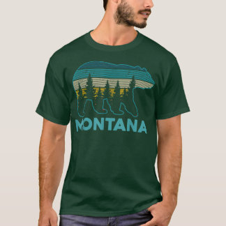 モンタナヴィンテージグリズリーベア自然ハイキングデミトリ Tシャツ