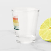 モンタナヴィンテージレトロサンセット動揺して州マップ ショットグラス (右)