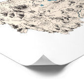 モンタナヴィンテージ写真マップアンティーク州グラフ ポスター (角)