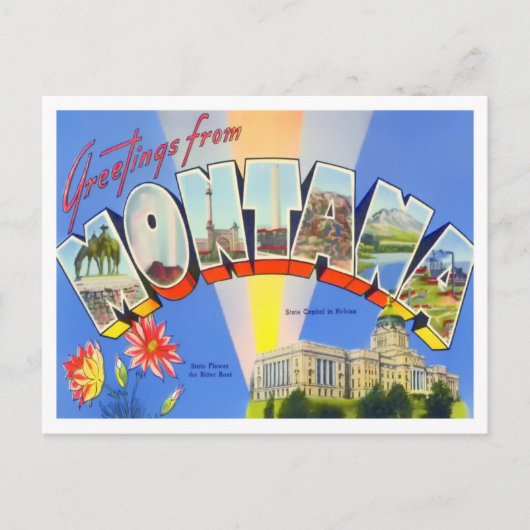 モンタナヴィンテージ大文字葉書 ポストカード (正面)