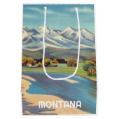 モンタナヴィンテージ旅行スタイル ミディアムペーパーバッグ (裏面)