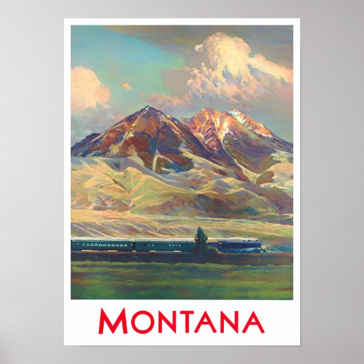 モンタナヴィンテージ旅行ポスター ポスター (正面)