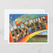 モンタナヴィンテージ旅行ミッソーラからの挨拶 ポストカード (正面/裏面)