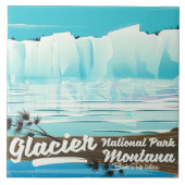 モンタナヴィンテージ氷河の国立公園のポスター タイル (正面)