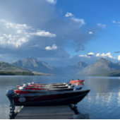 モンタナ上空の夕日 ノートカード