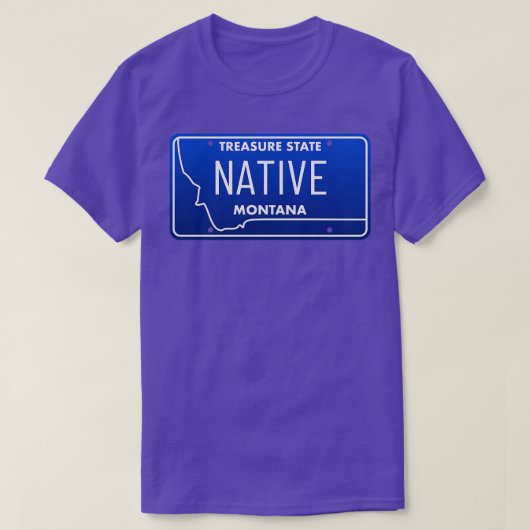 モンタナ先住民ライセンスプレート Tシャツ (デザイン正面)