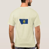 モンタナ国旗の地図 Tシャツ (裏面)