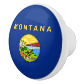 モンタナ国旗(米国州) セラミックノブ (右)