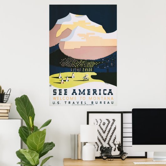 モンタナ国立公園ポスターへようこそ ポスター (ホームオフィス)