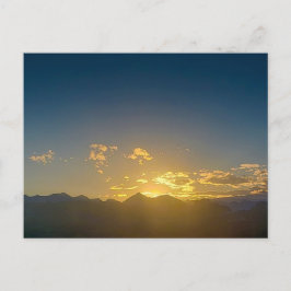 モンタナ山熱狂するの夕日 ポストカード