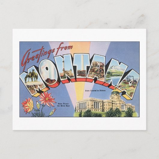 モンタナ州からこんにちは ポストカード (正面)