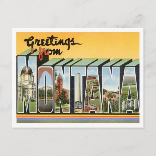 モンタナ州からこんにちは ポストカード (正面)