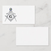 モンタナ州のフリーメイソンリーのロッジ 名刺 (正面/裏面)