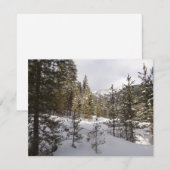 モンタナ州の冬の雪山の風景 シーズンカード (正面/裏面)