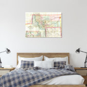 モンタナ州の地図 キャンバスプリント (インサイチュ (寝室))