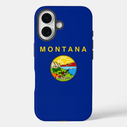モンタナ州の旗のデザイン Case-Mate iPhoneケース (裏面)