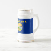 モンタナ州の旗 ビールジョッキ (正面右)