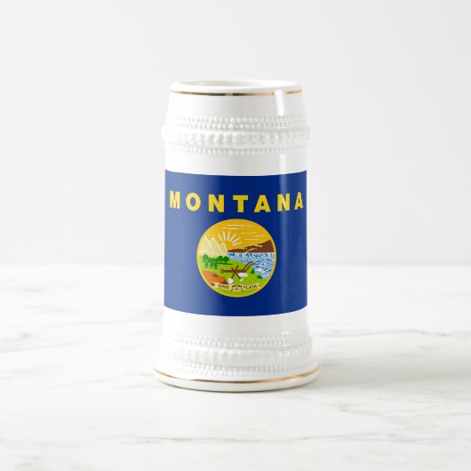 モンタナ州の旗 ビールジョッキ (中央)