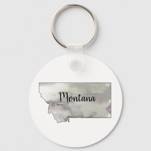 モンタナ州イラストレーションアート キーホルダー (正面)