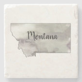 モンタナ州イラストレーションアート ストーンコースター (正面)