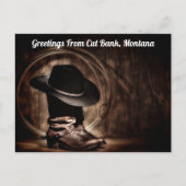 モンタナ州カットバンクからの挨拶 ポストカード (正面)