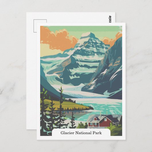 モンタナ州グレイシャーナショナルパーク ポストカード (正面/裏面)