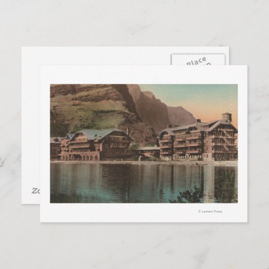モンタナ州グレイシャー - メニーグレイシャーホテルの景観 ポストカード (正面/裏面)
