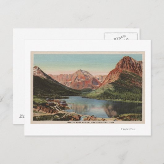 モンタナ州グレイシャー - メニーグレイシャー地域の景観 ポストカード (正面/裏面)