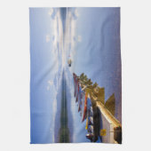 モンタナ州グレーシア国立公園マクドナルド湖 キッチンタオル (縦)