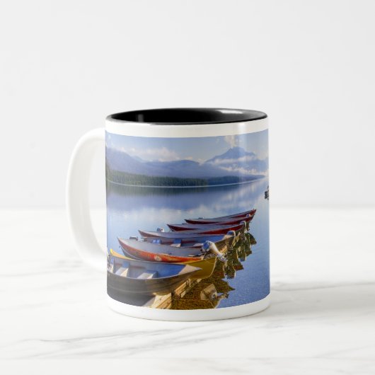 モンタナ州グレーシア国立公園マクドナルド湖 ツートーンマグカップ (正面左)