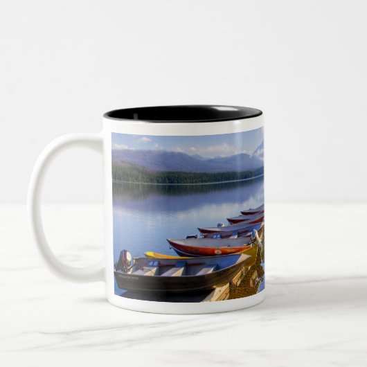モンタナ州グレーシア国立公園マクドナルド湖 ツートーンマグカップ (左)