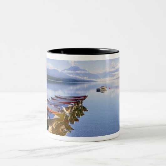 モンタナ州グレーシア国立公園マクドナルド湖 ツートーンマグカップ (中央)
