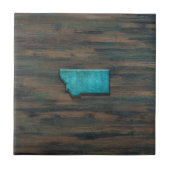 モンタナ州シェイプティール（緑がかった色） タイル (正面)