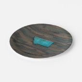 モンタナ州シェイプティール（緑がかった色） ペーパープレート (アングル)
