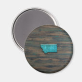 モンタナ州シェイプティール（緑がかった色） マグネット (正面/裏面)