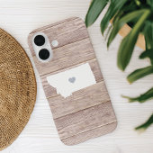モンタナ州シルエット素朴ウッドルック Case-Mate iPhoneケース
