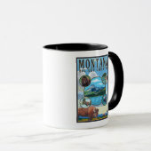 モンタナ州シーン マグカップ (正面右)