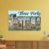 モンタナ州スリーフォーク キャンバスプリント (インサイチュ (リビング))