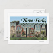 モンタナ州スリーフォーク ポストカード (正面/裏面)