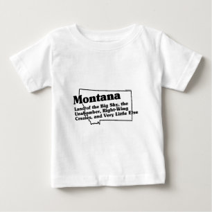 モンタナ州スローガン ベビーTシャツ